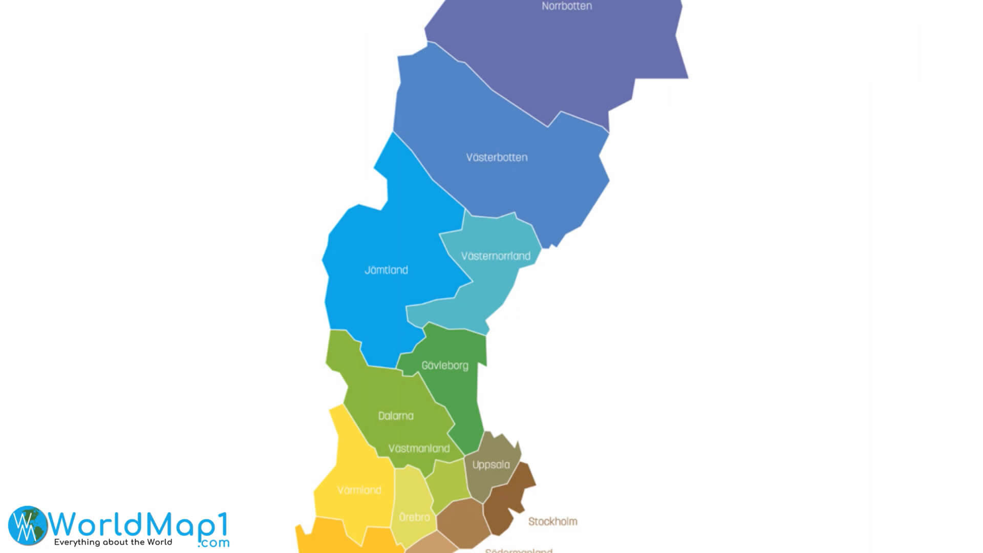 Sweden Provinces Map